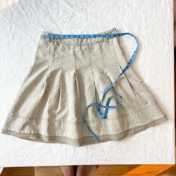 H&M Linen Blend Pleated Skirt - Picture 8 of 12